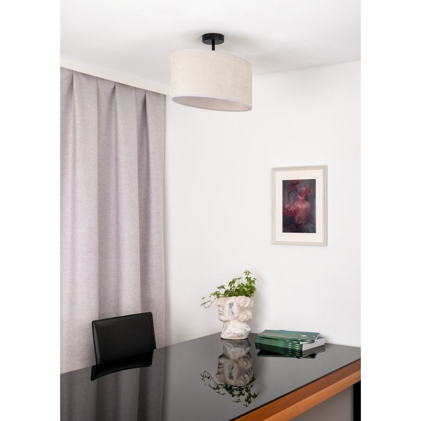 Duolla - Přisazený lustr OVAL 1xE27/15W/230V šedá