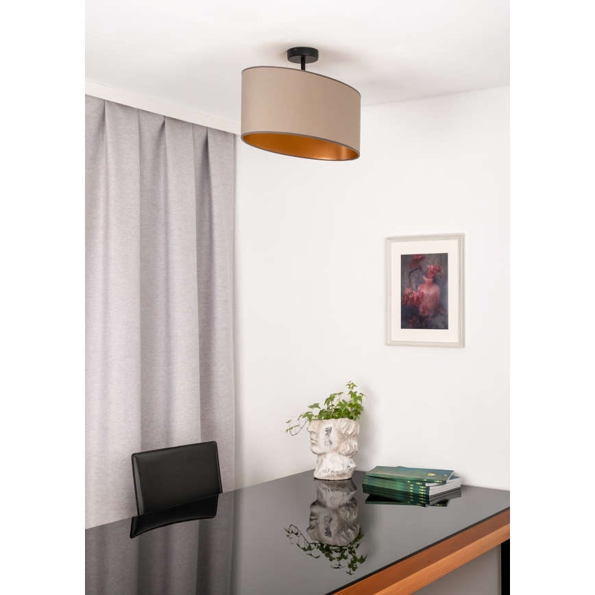 Duolla - Přisazený lustr OVAL VEGAN 1xE27/15W/230V béžová