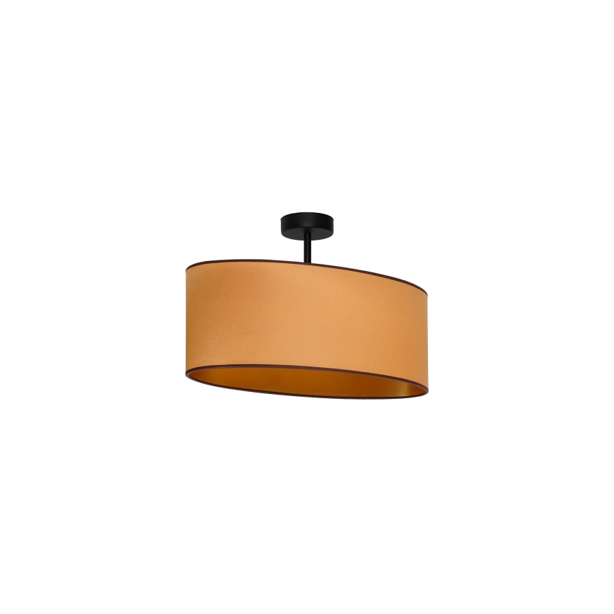 Duolla - Přisazený lustr OVAL VEGAN 1xE27/15W/230V hnědá