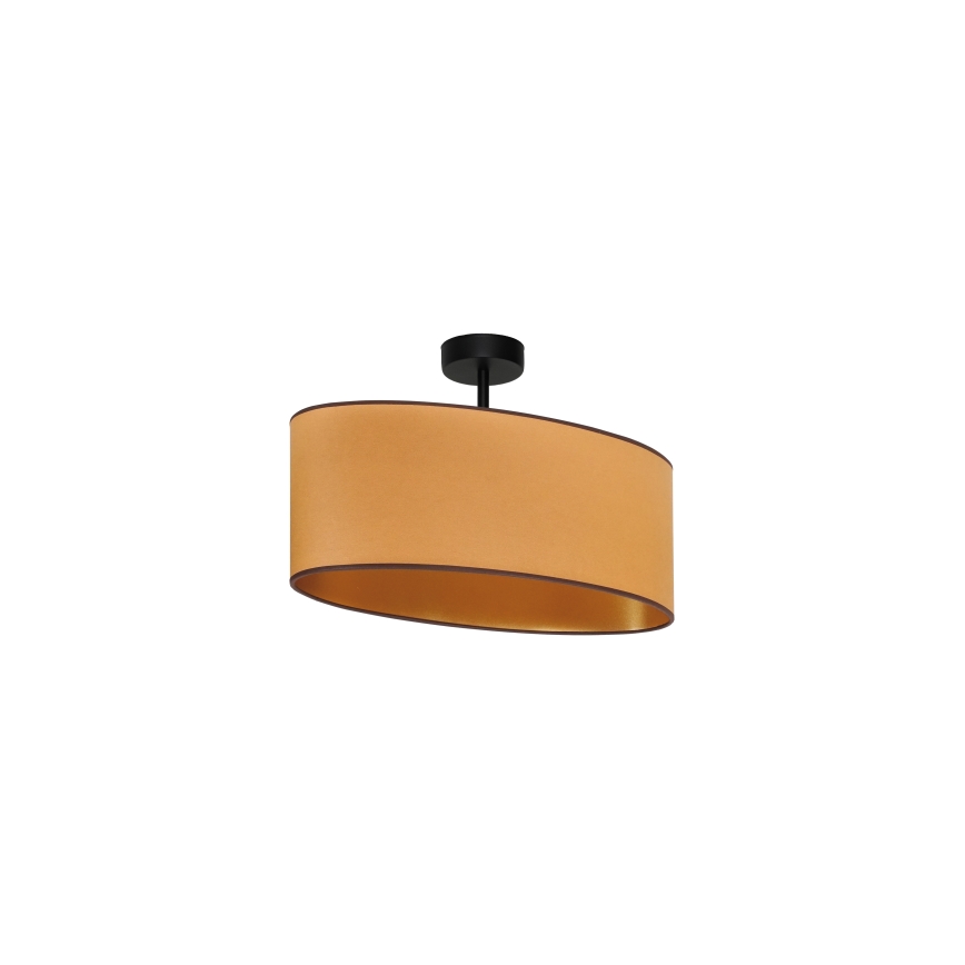 Duolla - Přisazený lustr OVAL VEGAN 1xE27/15W/230V hnědá