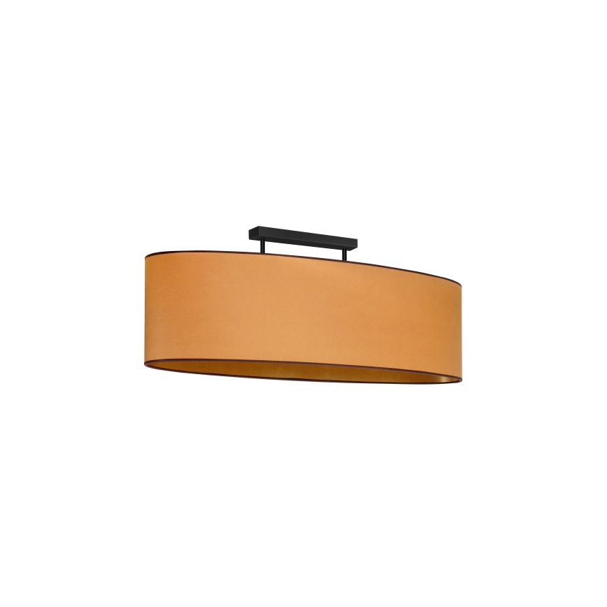 Duolla - Přisazený lustr OVAL VEGAN 2xE27/15W/230V hnědá