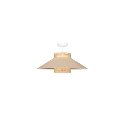 Duolla - Přisazený lustr RIO RATTAN 1xE27/15W/230V pr. 45 cm béžová/ratan