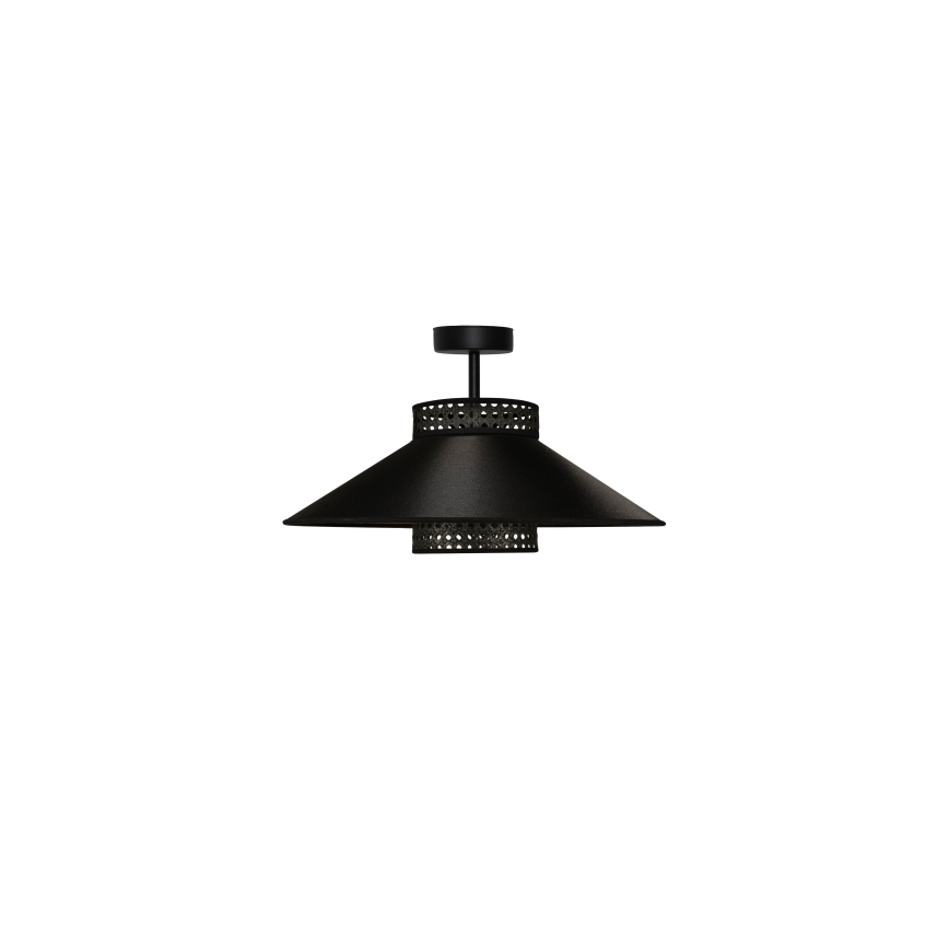 Duolla - Přisazený lustr RIO RATTAN 1xE27/15W/230V pr. 45 cm černá/zlatá