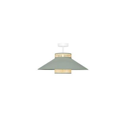Duolla - Přisazený lustr RIO RATTAN 1xE27/15W/230V pr. 45 cm zelená/ratan