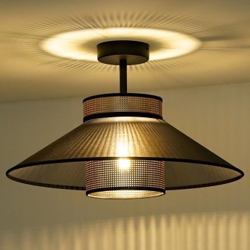 Duolla - Přisazený lustr RIO SHINY 1xE27/15W/230V pr. 45 cm černá/měděná
