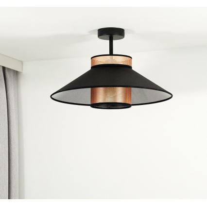 Duolla - Přisazený lustr RIO SHINY 1xE27/15W/230V pr. 45 cm černá/měděná