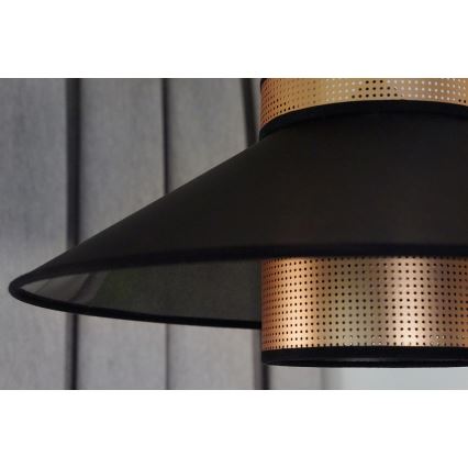 Duolla - Přisazený lustr RIO SHINY 1xE27/15W/230V pr. 45 cm černá/měděná