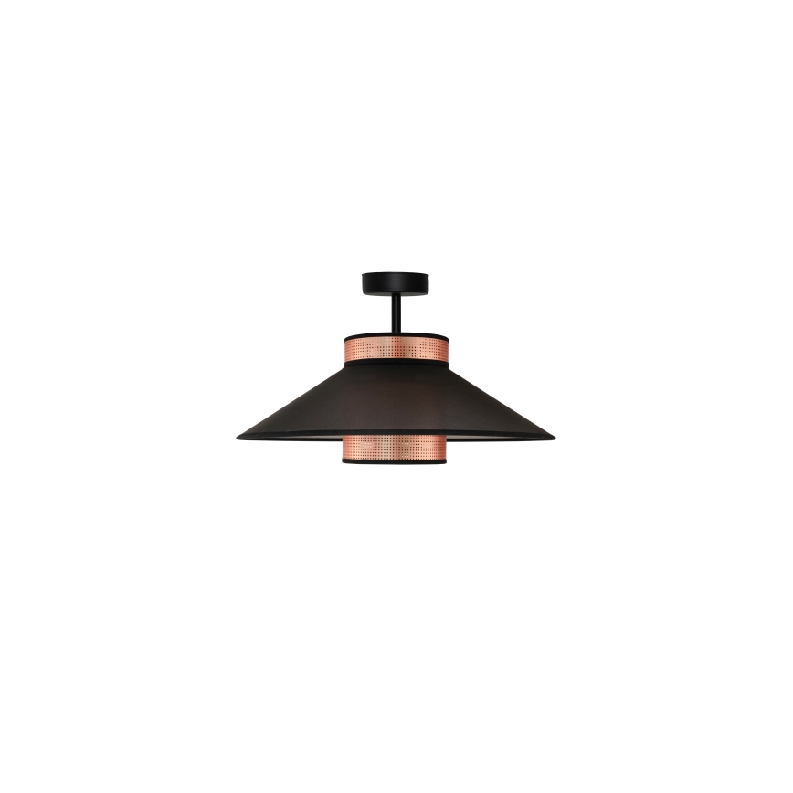 Duolla - Přisazený lustr RIO SHINY 1xE27/15W/230V pr. 45 cm černá/měděná