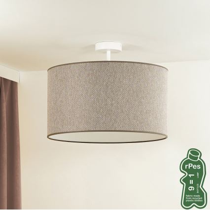 Duolla - Přisazený lustr ROLLER ECO RECYCLING 1xE27/15W/230V pr. 45 cm hnědá