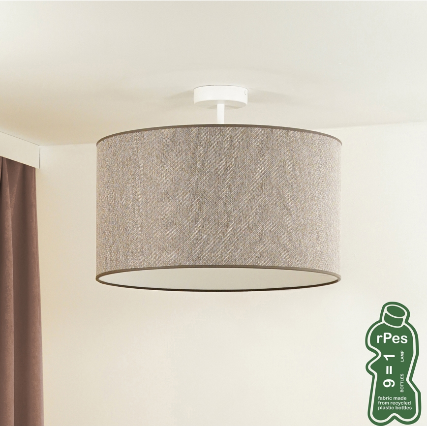 Duolla - Přisazený lustr ROLLER ECO RECYCLING 1xE27/15W/230V pr. 45 cm hnědá