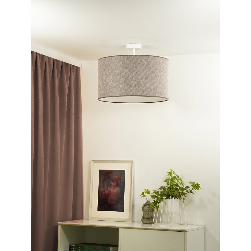 Duolla - Přisazený lustr ROLLER ECO RECYCLING 1xE27/15W/230V pr. 45 cm hnědá