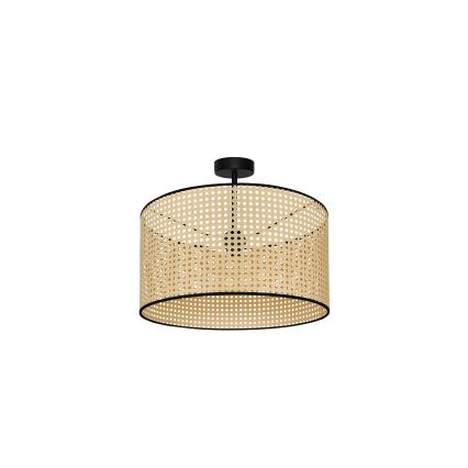Duolla - Přisazený lustr ROLLER RATTAN 1xE27/15W/230V pr. 45 cm béžová/černá