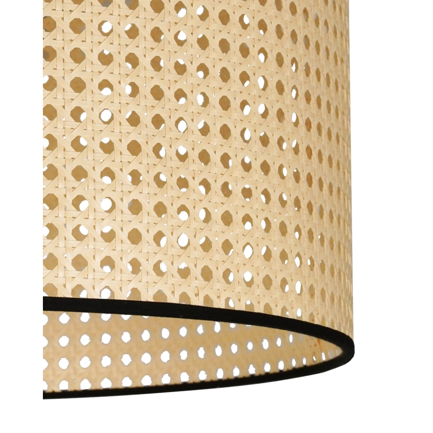 Duolla - Přisazený lustr ROLLER RATTAN 1xE27/15W/230V pr. 45 cm béžová/černá