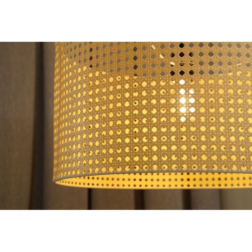 Duolla - Přisazený lustr ROLLER RATTAN 1xE27/15W/230V pr. 45 cm béžová