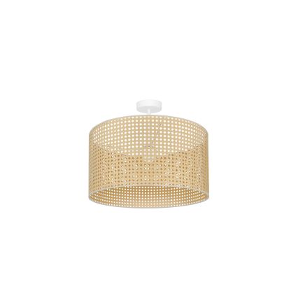 Duolla - Přisazený lustr ROLLER RATTAN 1xE27/15W/230V pr. 45 cm béžová