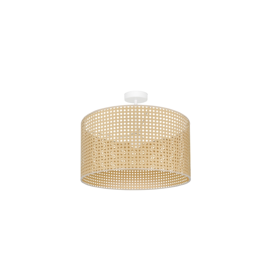 Duolla - Přisazený lustr ROLLER RATTAN 1xE27/15W/230V pr. 45 cm béžová