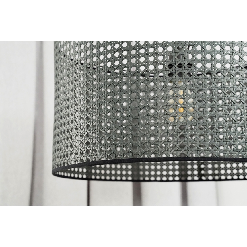Duolla - Přisazený lustr ROLLER RATTAN 1xE27/15W/230V pr. 45 cm černá