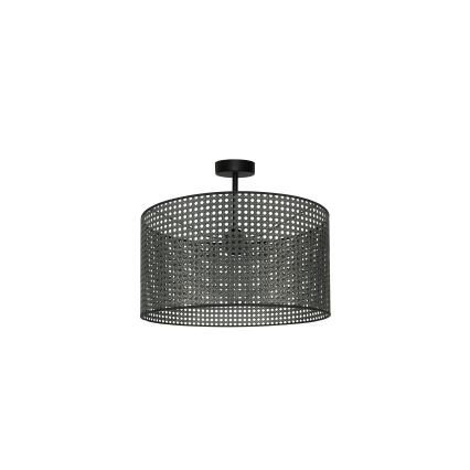 Duolla - Přisazený lustr ROLLER RATTAN 1xE27/15W/230V pr. 45 cm černá