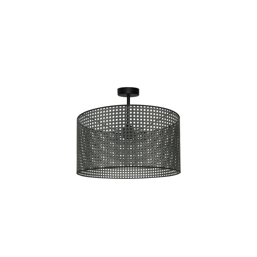 Duolla - Přisazený lustr ROLLER RATTAN 1xE27/15W/230V pr. 45 cm černá