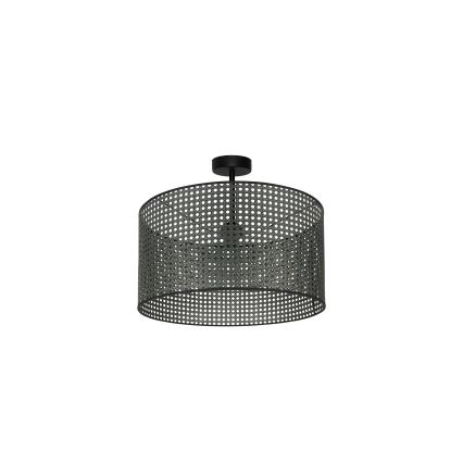 Duolla - Přisazený lustr ROLLER RATTAN 1xE27/15W/230V pr. 45 cm černá