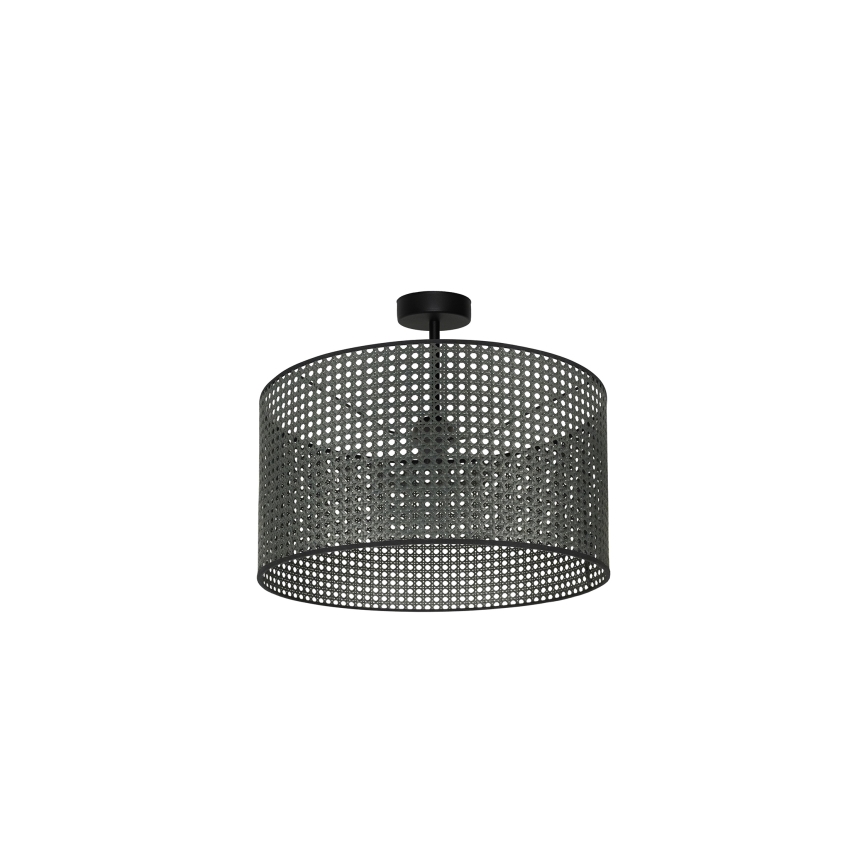Duolla - Přisazený lustr ROLLER RATTAN 1xE27/15W/230V pr. 45 cm černá