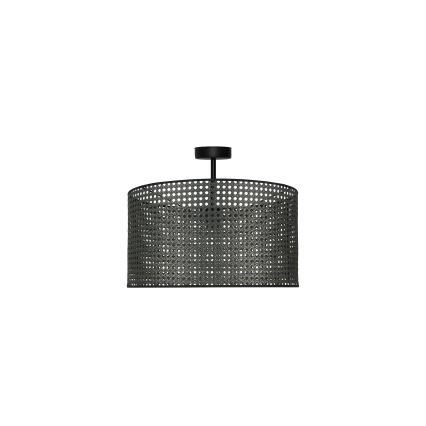 Duolla - Přisazený lustr ROLLER RATTAN 1xE27/15W/230V pr. 45 cm černá