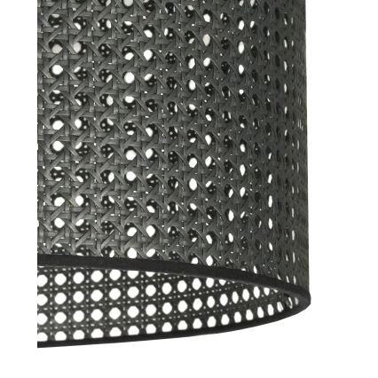 Duolla - Přisazený lustr ROLLER RATTAN 1xE27/15W/230V pr. 45 cm černá