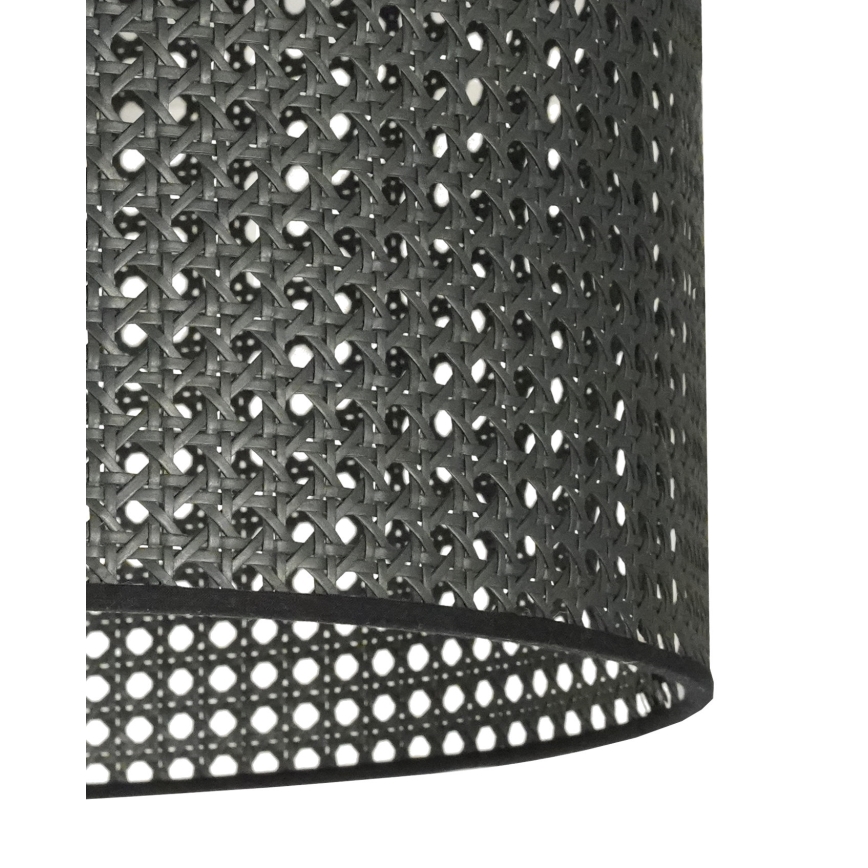 Duolla - Přisazený lustr ROLLER RATTAN 1xE27/15W/230V pr. 45 cm černá
