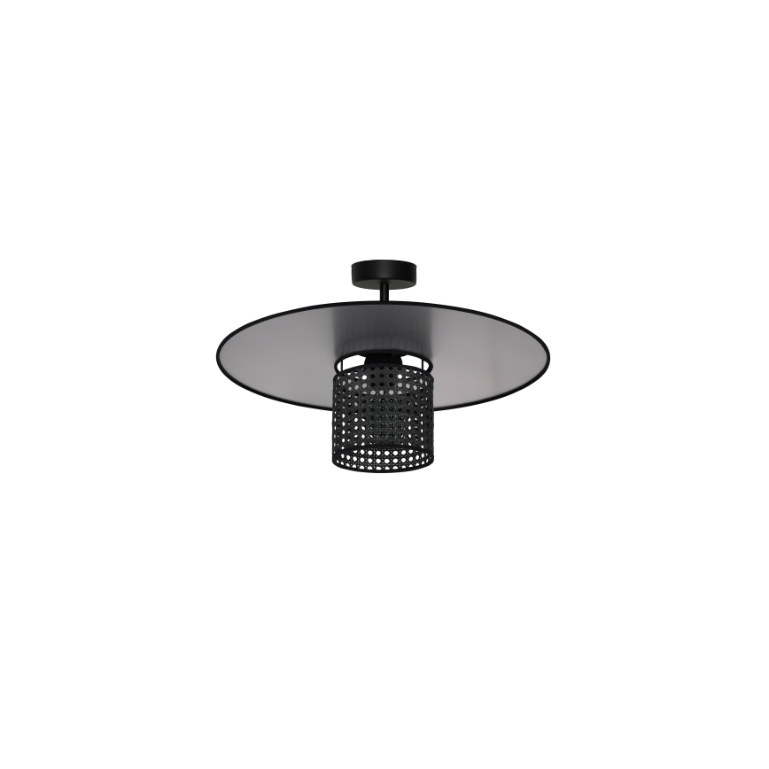 Duolla - Přisazený lustr TOKYO RATTAN 1xE27/15W/230V pr. 50 cm černá/stříbrná