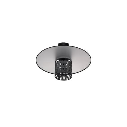 Duolla - Přisazený lustr TOKYO RATTAN 1xE27/15W/230V pr. 50 cm černá/stříbrná
