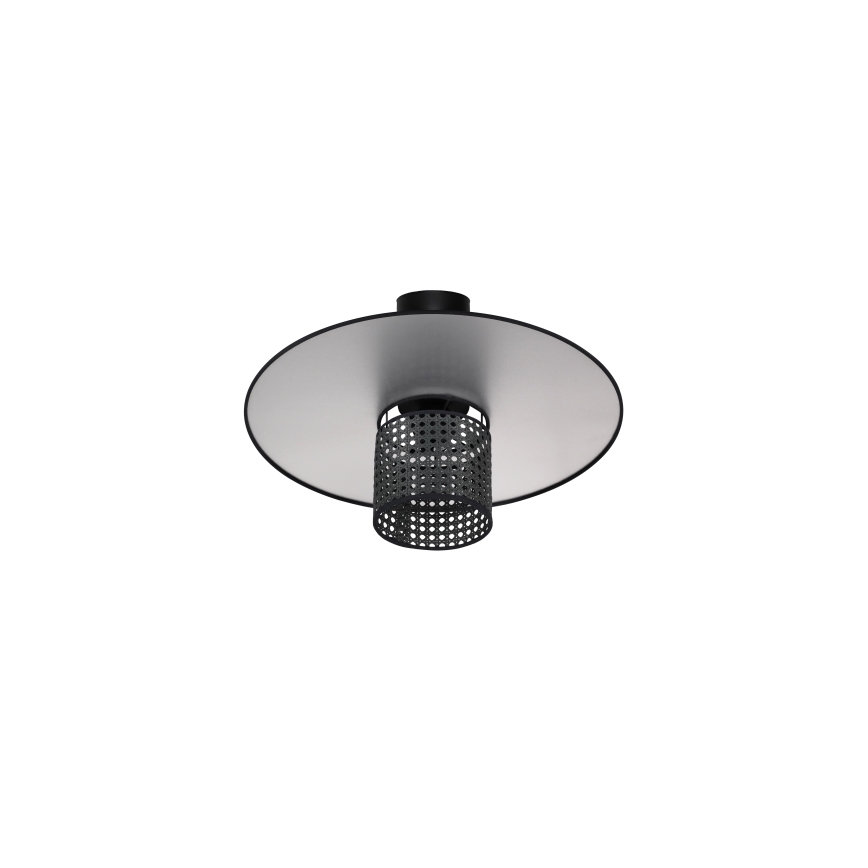 Duolla - Přisazený lustr TOKYO RATTAN 1xE27/15W/230V pr. 50 cm černá/stříbrná