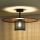 Duolla - Přisazený lustr TOKYO RATTAN 1xE27/15W/230V pr. 50 cm zlatá/černá