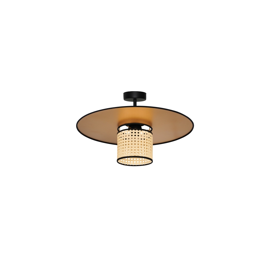 Duolla - Přisazený lustr TOKYO RATTAN 1xE27/15W/230V pr. 50 cm zlatá/ratan