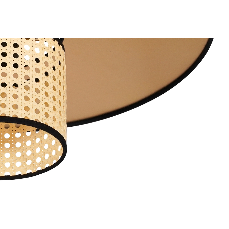 Duolla - Přisazený lustr TOKYO RATTAN 1xE27/15W/230V pr. 50 cm zlatá/ratan