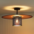 Duolla - Přisazený lustr TOKYO SHINY 1xE27/15W/230V pr. 50 cm černá/měděná