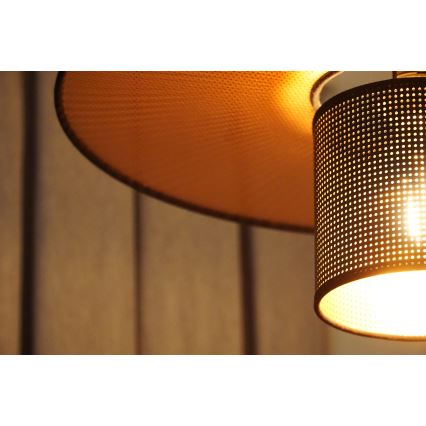 Duolla - Přisazený lustr TOKYO SHINY 1xE27/15W/230V pr. 50 cm černá/měděná