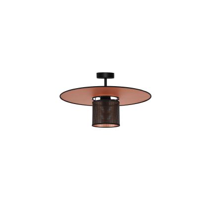 Duolla - Přisazený lustr TOKYO SHINY 1xE27/15W/230V pr. 50 cm černá/měděná