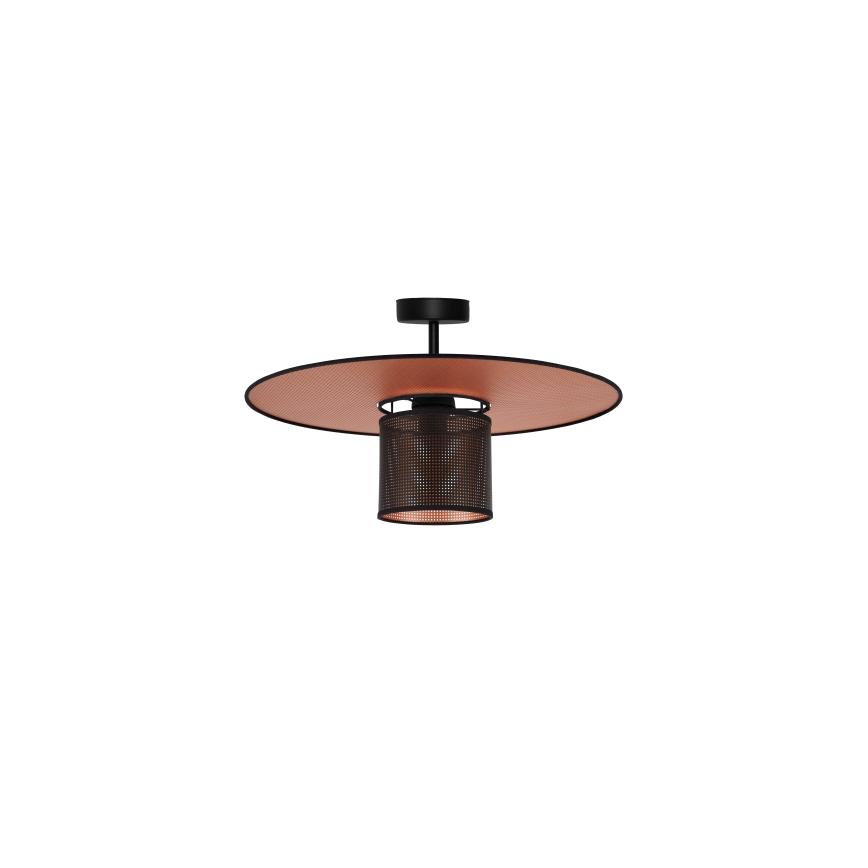 Duolla - Přisazený lustr TOKYO SHINY 1xE27/15W/230V pr. 50 cm černá/měděná