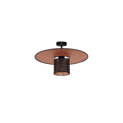 Duolla - Přisazený lustr TOKYO SHINY 1xE27/15W/230V pr. 50 cm černá/měděná