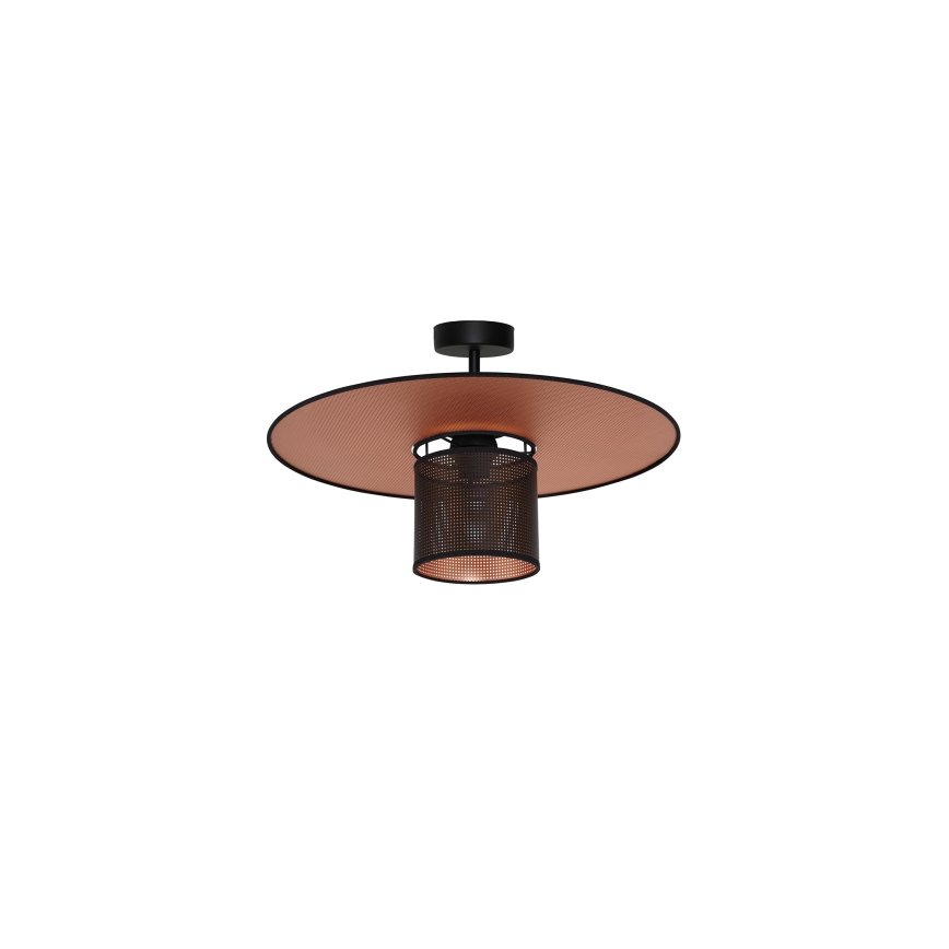 Duolla - Přisazený lustr TOKYO SHINY 1xE27/15W/230V pr. 50 cm černá/měděná