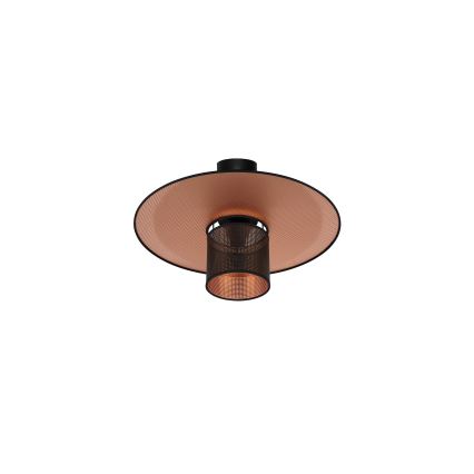 Duolla - Přisazený lustr TOKYO SHINY 1xE27/15W/230V pr. 50 cm černá/měděná