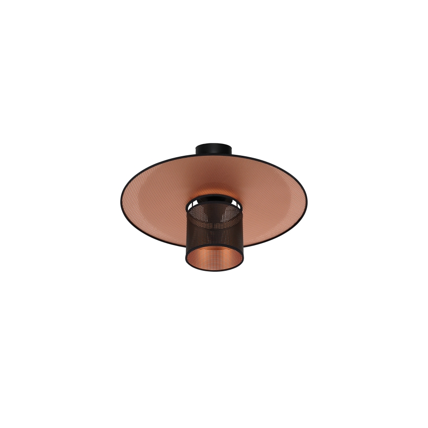 Duolla - Přisazený lustr TOKYO SHINY 1xE27/15W/230V pr. 50 cm černá/měděná