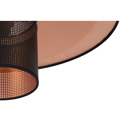 Duolla - Přisazený lustr TOKYO SHINY 1xE27/15W/230V pr. 50 cm černá/měděná