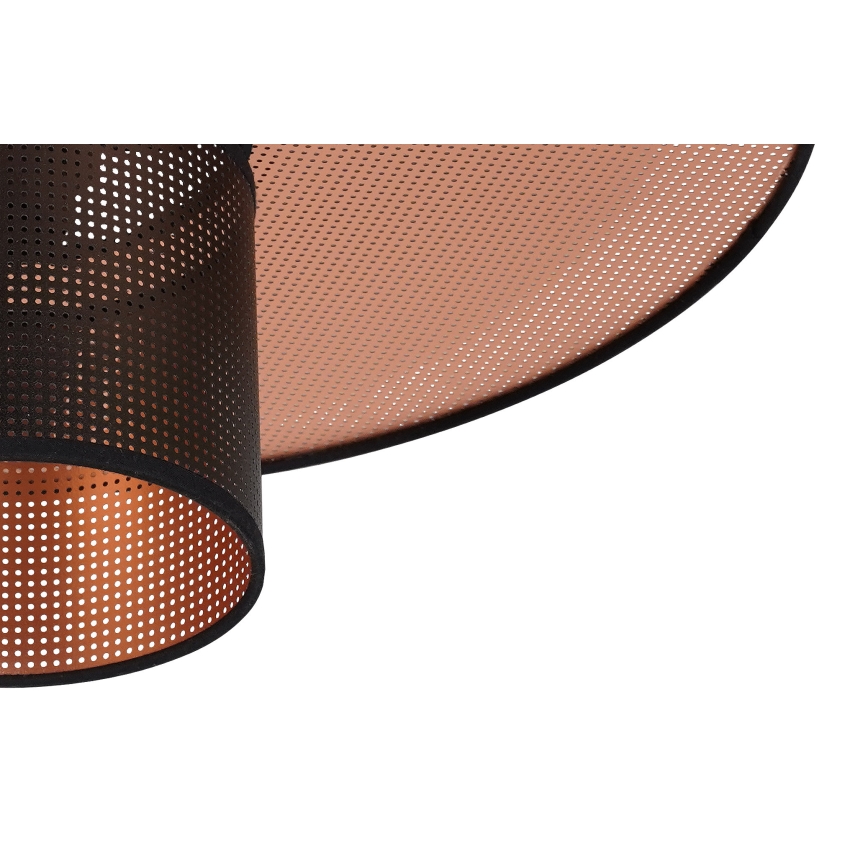 Duolla - Přisazený lustr TOKYO SHINY 1xE27/15W/230V pr. 50 cm černá/měděná