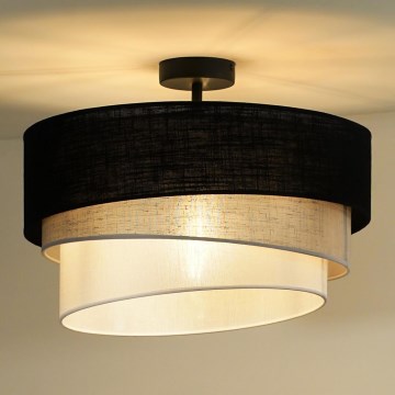 Duolla - Přisazený lustr TRIO 1xE27/15W/230V pr. 45 cm černá/šedá/bílá