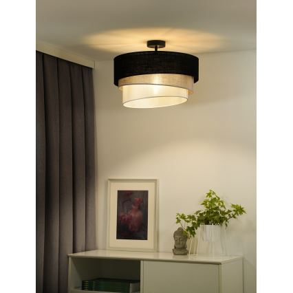 Duolla - Přisazený lustr TRIO 1xE27/15W/230V pr. 45 cm černá/šedá/bílá