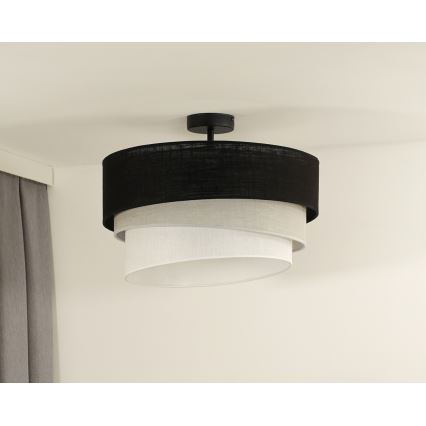 Duolla - Přisazený lustr TRIO 1xE27/15W/230V pr. 45 cm černá/šedá/bílá