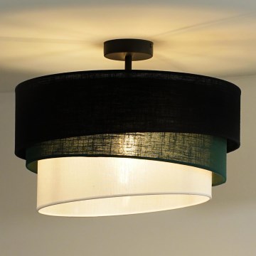 Duolla - Přisazený lustr TRIO 1xE27/15W/230V pr. 45 cm černá/zelená/bílá