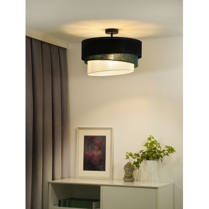 Duolla - Přisazený lustr TRIO 1xE27/15W/230V pr. 45 cm černá/zelená/bílá
