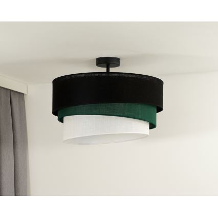 Duolla - Přisazený lustr TRIO 1xE27/15W/230V pr. 45 cm černá/zelená/bílá